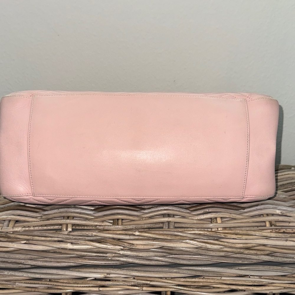 Gucci GG Marmont Pink Chevron Leather Shoulder Bag Medium Chain - Picture 6 of 7
